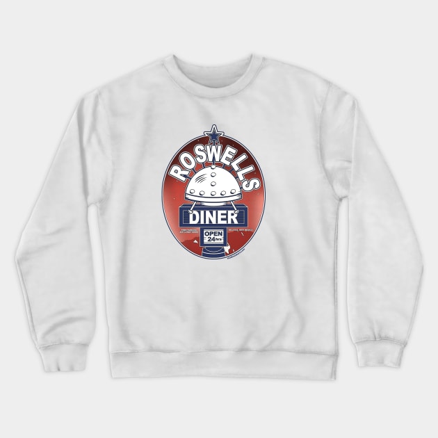 Roswell's Diner Souvenir T-shirt Crewneck Sweatshirt by StudioSiskart 